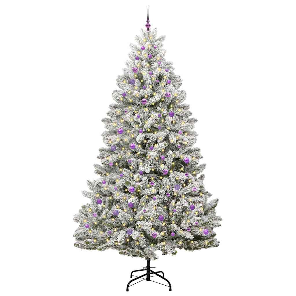 Kunstigt juletræ 270 cm 300 LED'er Varm hvid PVC og Stål