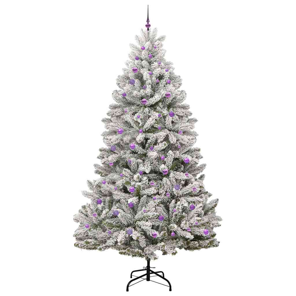 Kunstigt juletræ 270 cm 300 LED'er Varm hvid PVC og Stål