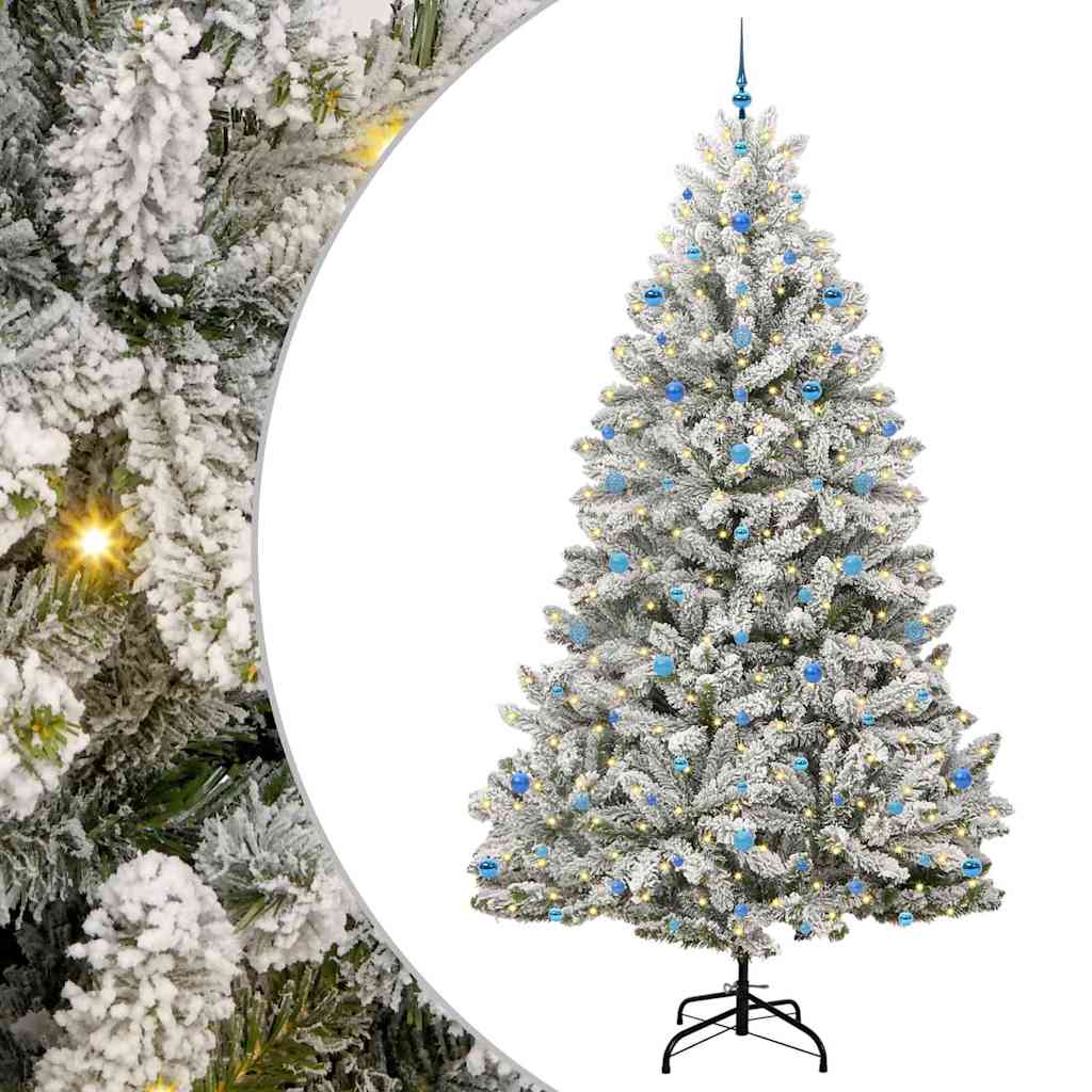 Kunstigt juletræ 270 cm 300 LED'er Varm hvid PVC og Stål