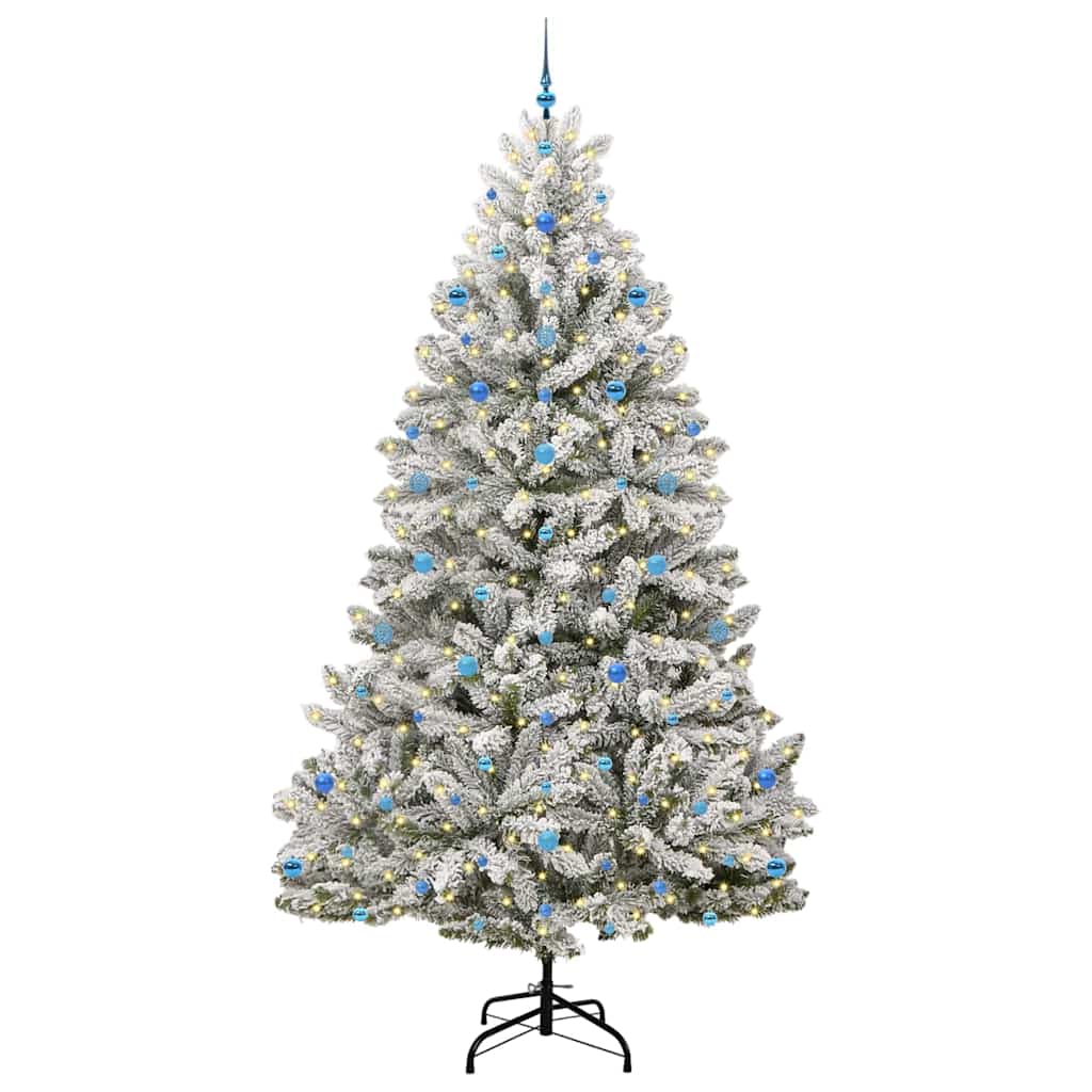 Kunstigt juletræ 270 cm 300 LED'er Varm hvid PVC og Stål