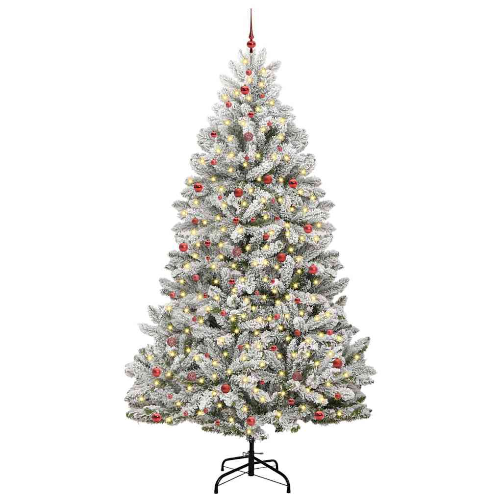 Kunstigt juletræ 300 cm 300 LED'er Varm hvid PVC og Stål