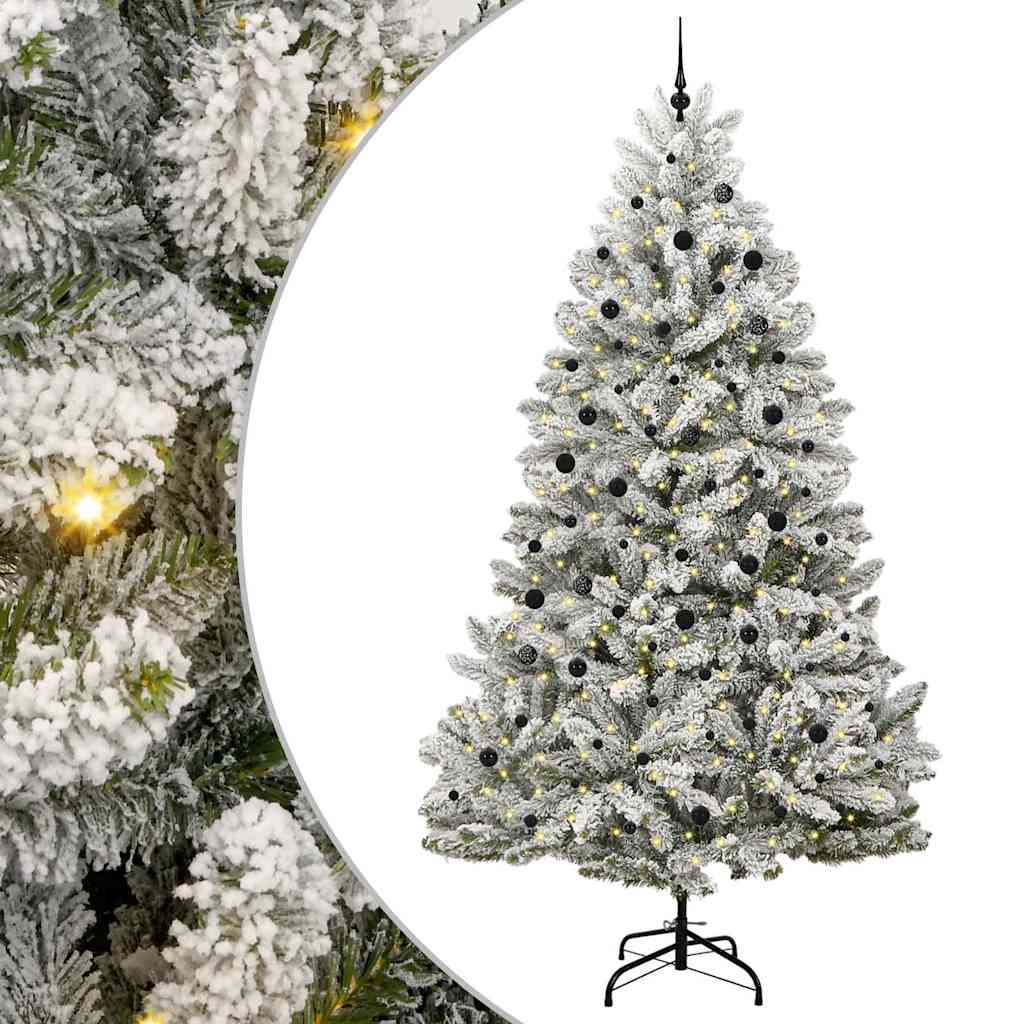 Kunstigt juletræ 300 cm 300 LED'er Varm hvid PVC og Stål