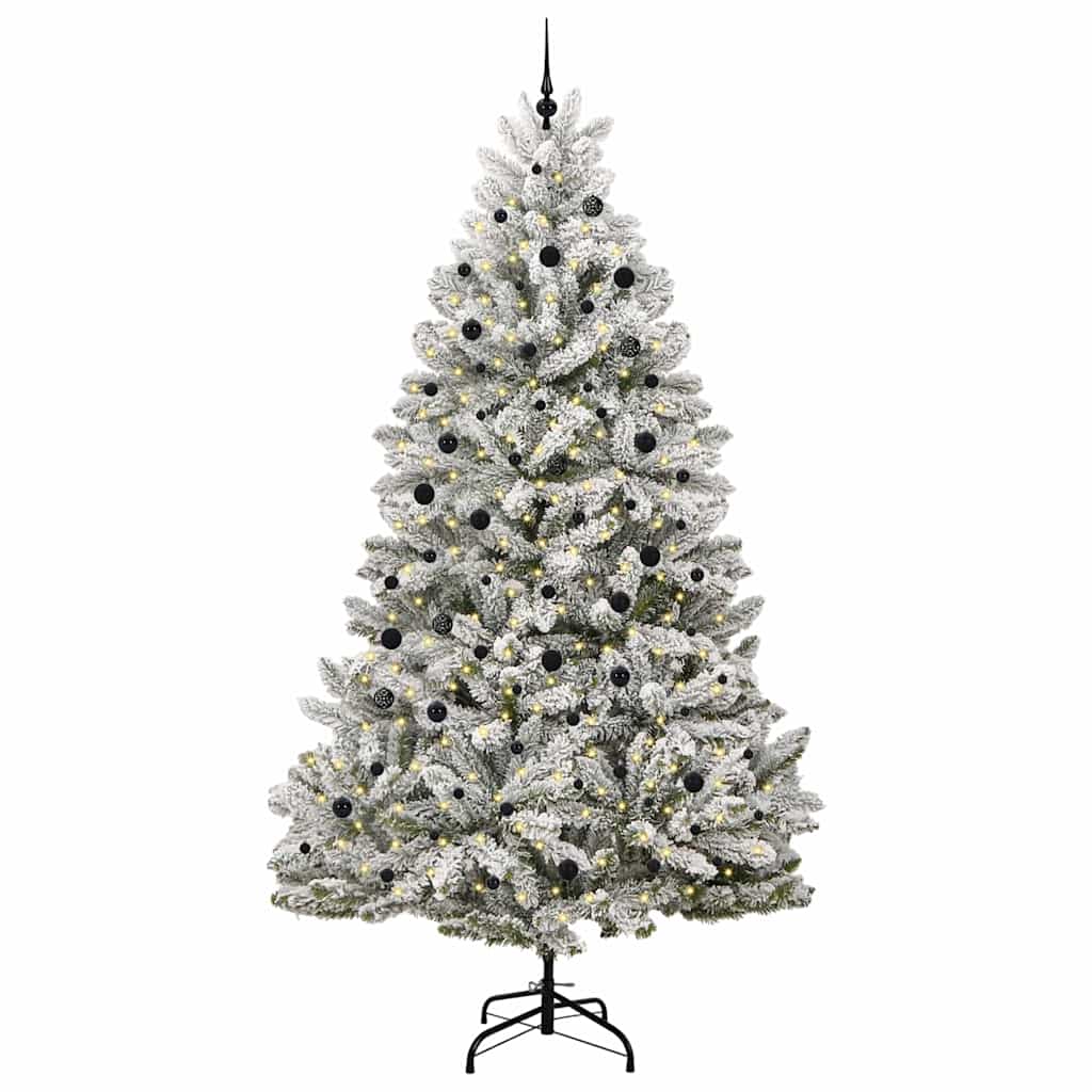 Kunstigt juletræ 300 cm 300 LED'er Varm hvid PVC og Stål