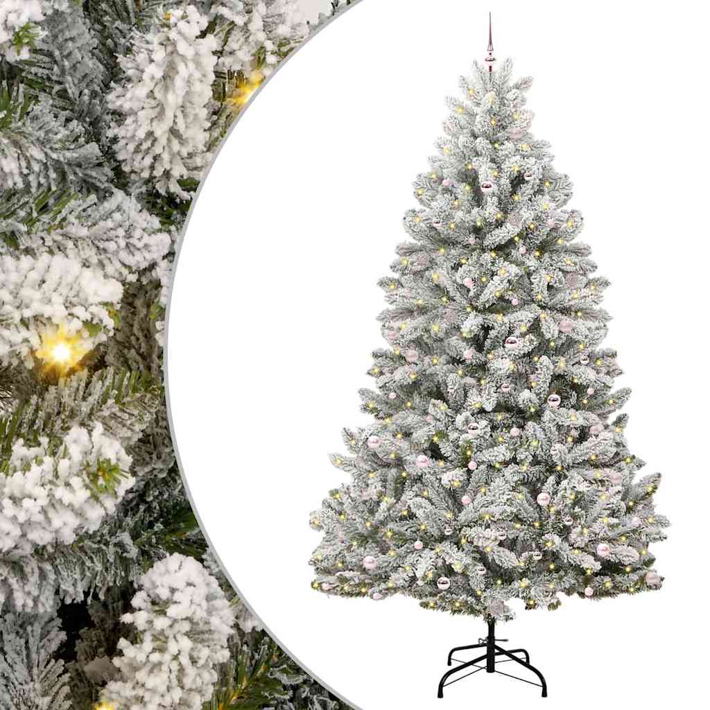 Kunstigt juletræ 300 cm 300 LED'er Varm hvid PVC og Stål