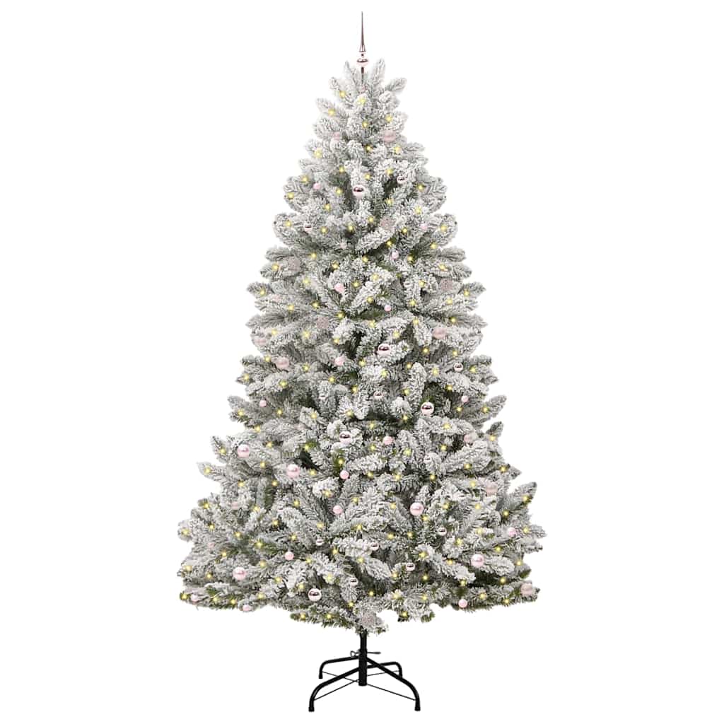 Kunstigt juletræ 300 cm 300 LED'er Varm hvid PVC og Stål