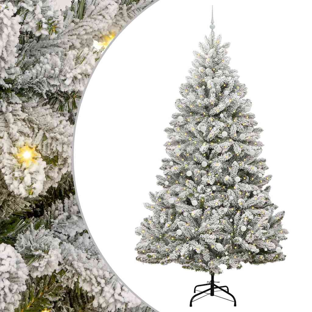 Kunstigt juletræ 300 cm 300 LED'er Varm hvid PVC og Stål