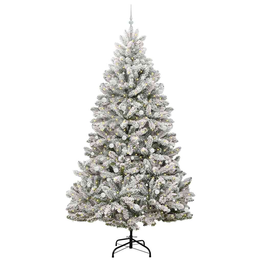 Kunstigt juletræ 300 cm 300 LED'er Varm hvid PVC og Stål