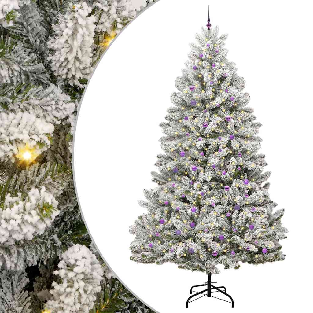 Kunstigt juletræ 300 cm 300 LED'er Varm hvid PVC og Stål