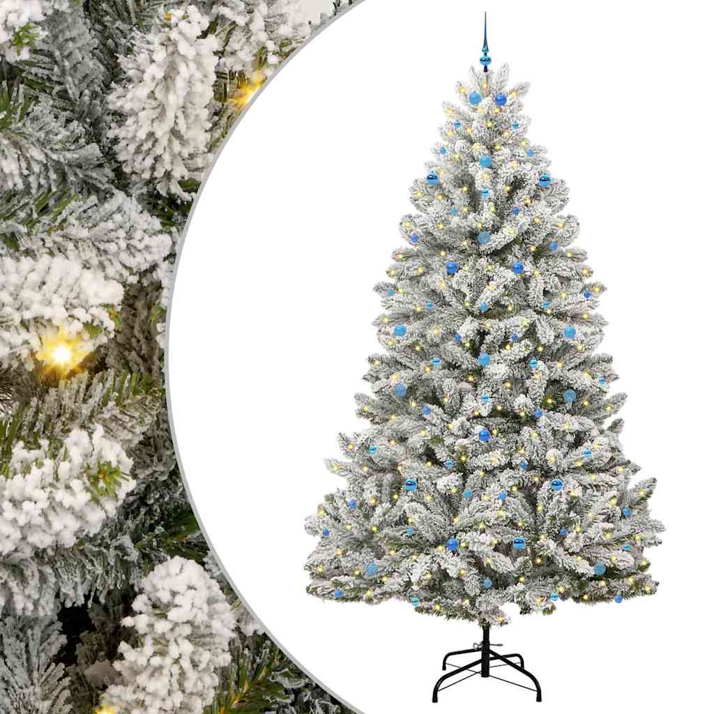 Kunstigt juletræ 300 cm 300 LED'er Varm hvid PVC og Stål
