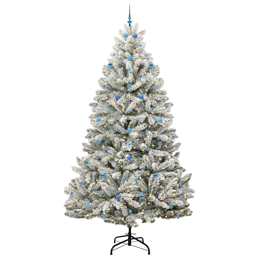 Kunstigt juletræ 300 cm 300 LED'er Varm hvid PVC og Stål