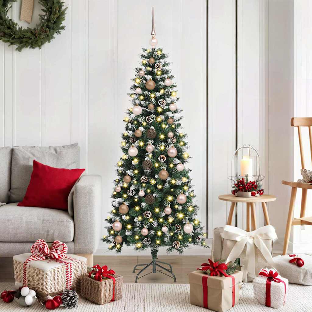 Kunstigt juletræ Grøn 150 cm PVC, plastik og stål