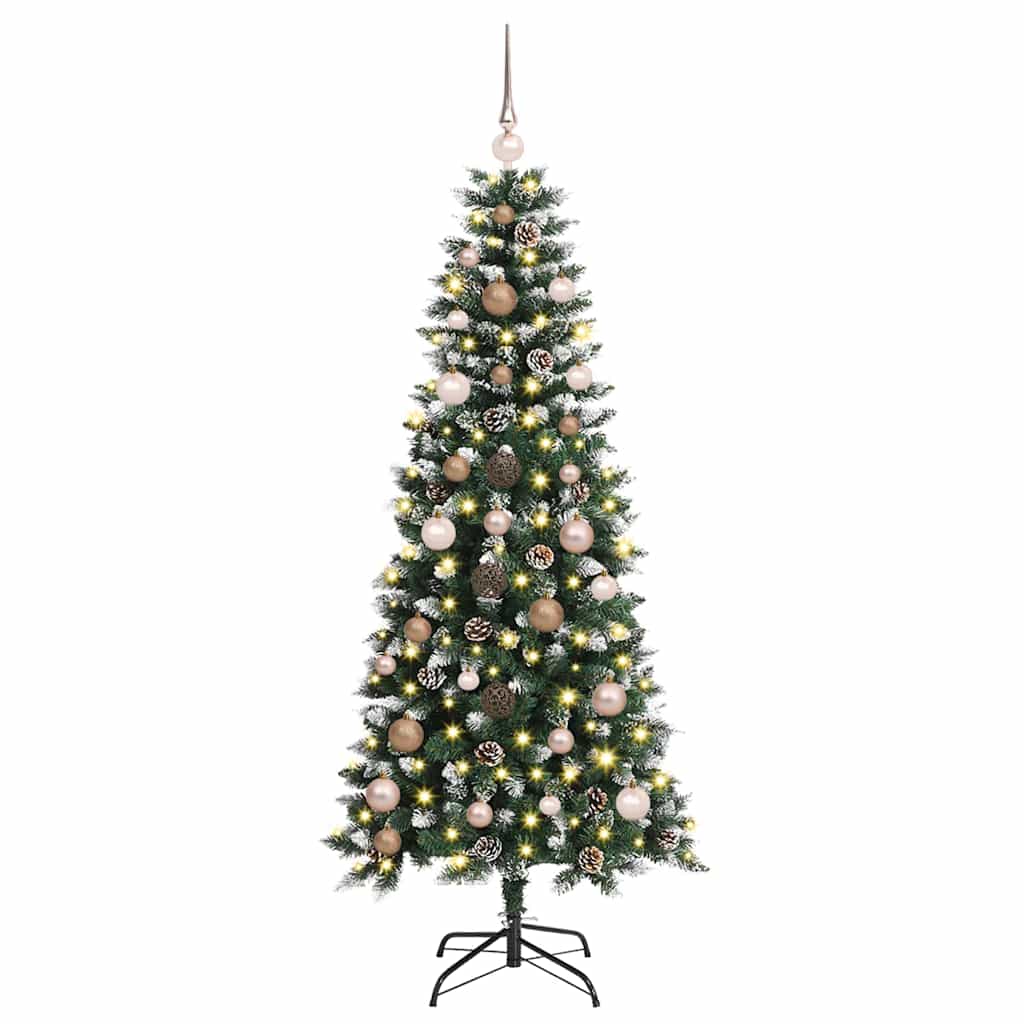 Kunstigt juletræ Grøn 150 cm PVC, plastik og stål