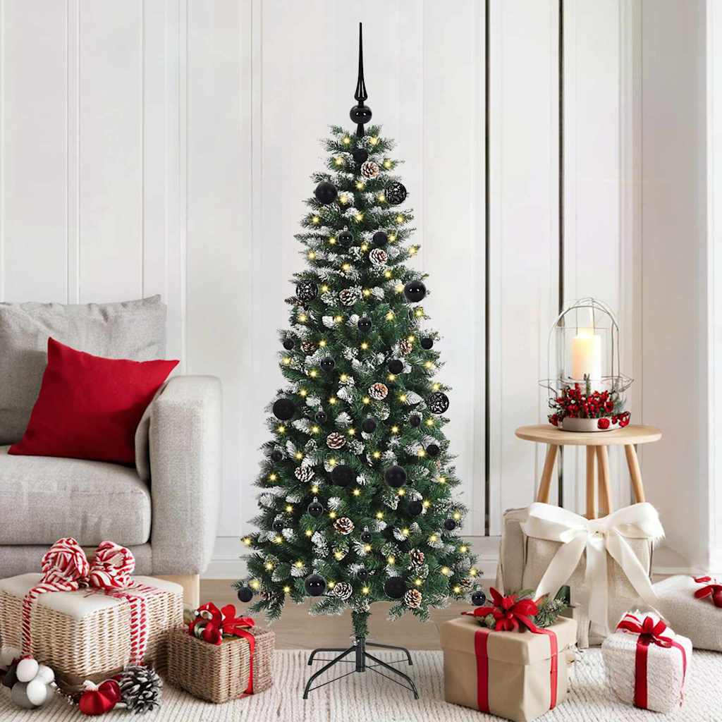 Kunstigt juletræ Grøn 150 cm PVC, plastik og stål