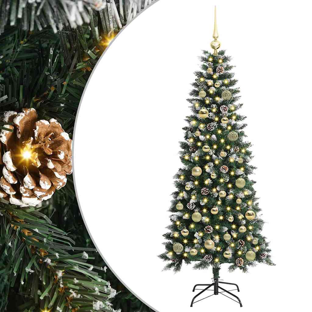 Kunstigt juletræ Grøn 150 cm PVC, plastik og stål