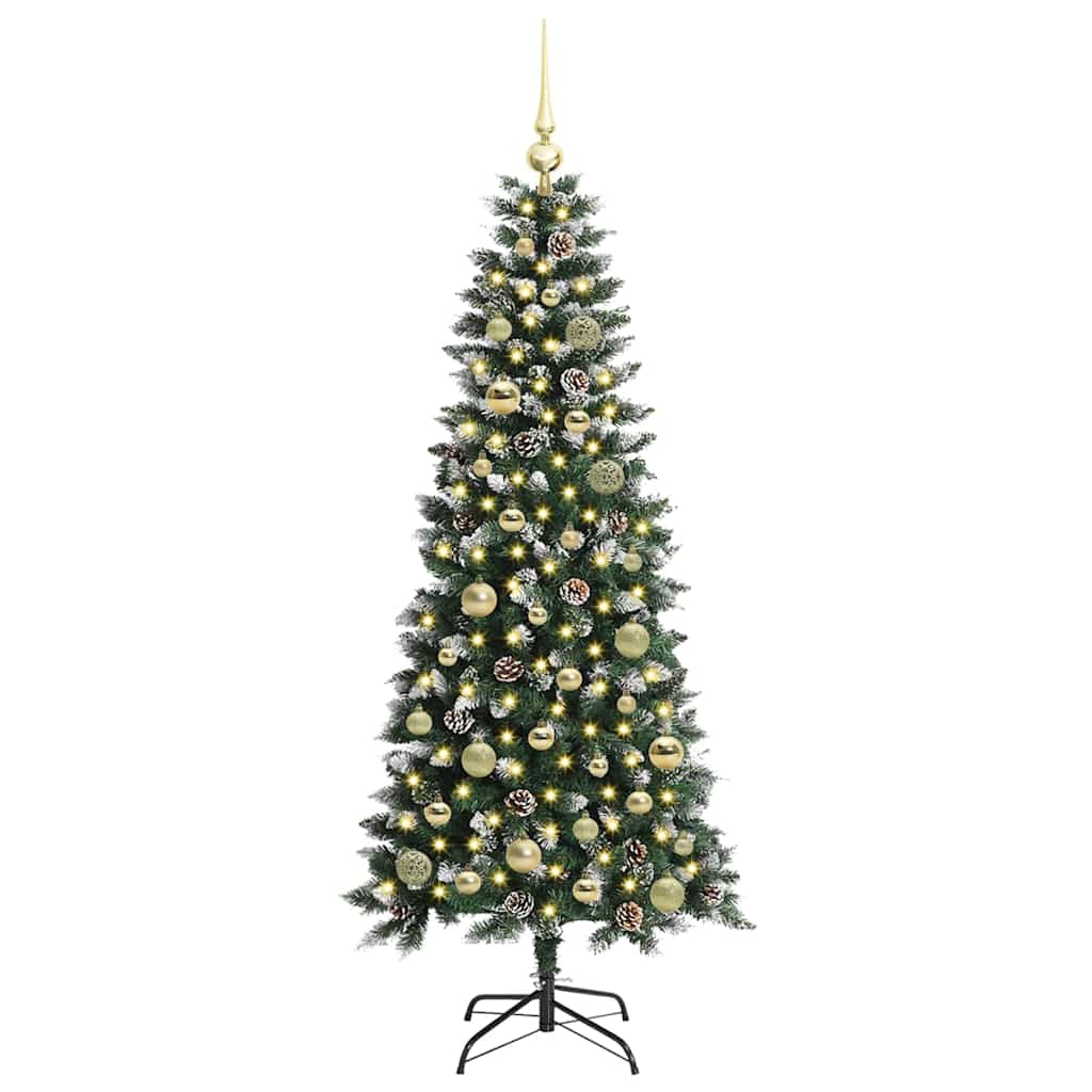 Kunstigt juletræ Grøn 150 cm PVC, plastik og stål