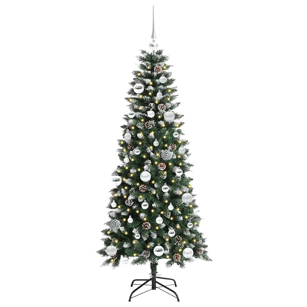 Kunstigt juletræ Grøn 150 cm PVC, plastik og stål