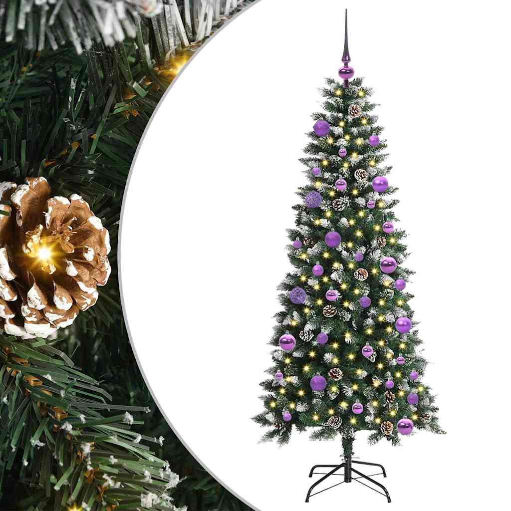 Kunstigt juletræ Grøn 150 cm PVC, plastik og stål