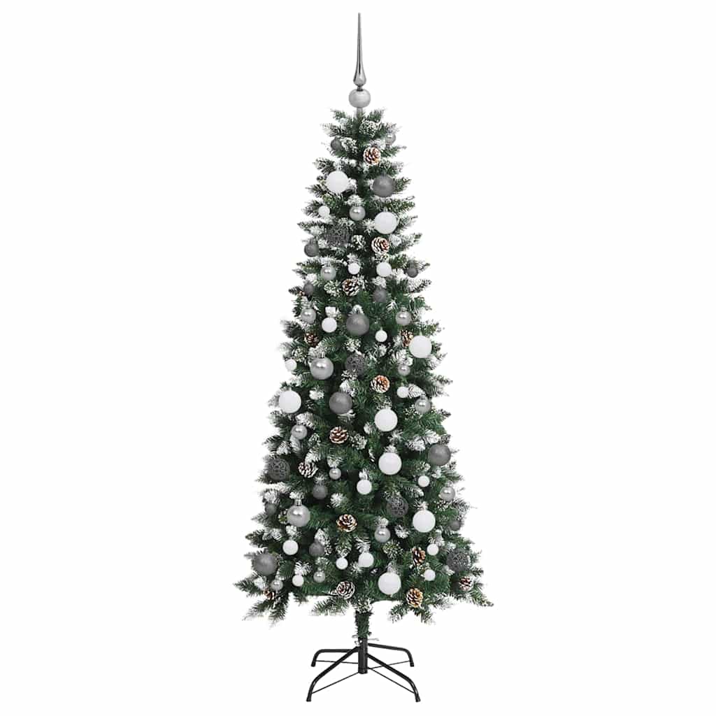 Kunstigt juletræ Grøn 180 cm PVC, plastik og stål