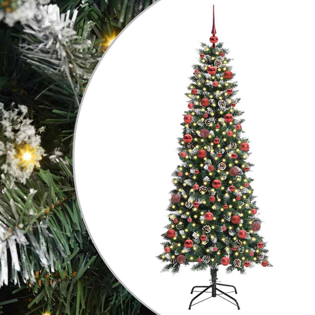Kunstigt juletræ Grøn 180 cm PVC, plastik og stål