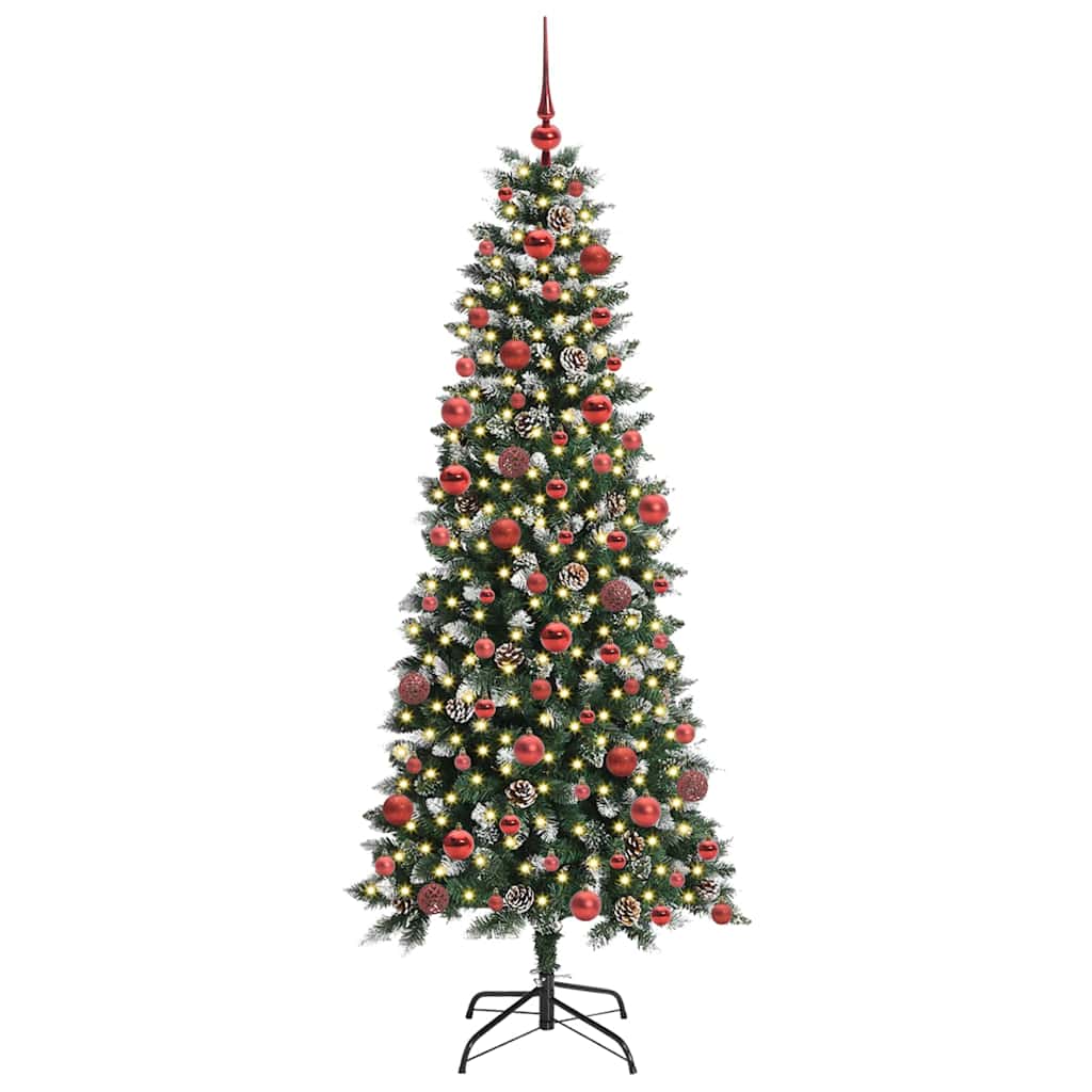 Kunstigt juletræ Grøn 180 cm PVC, plastik og stål