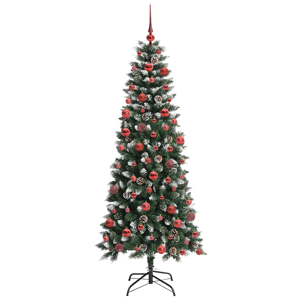 Kunstigt juletræ Grøn 180 cm PVC, plastik og stål