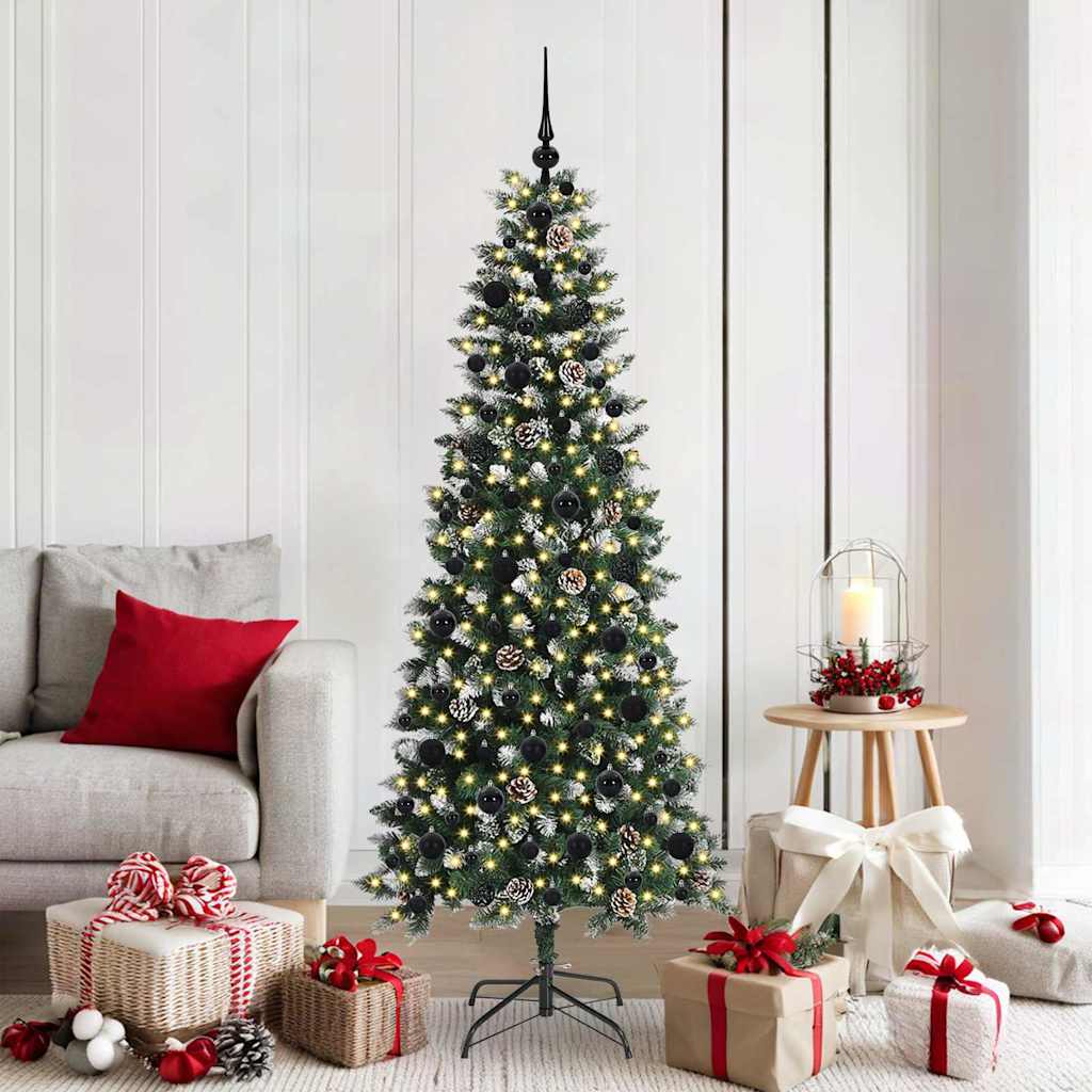Kunstigt juletræ Grøn 180 cm PVC, plastik og stål