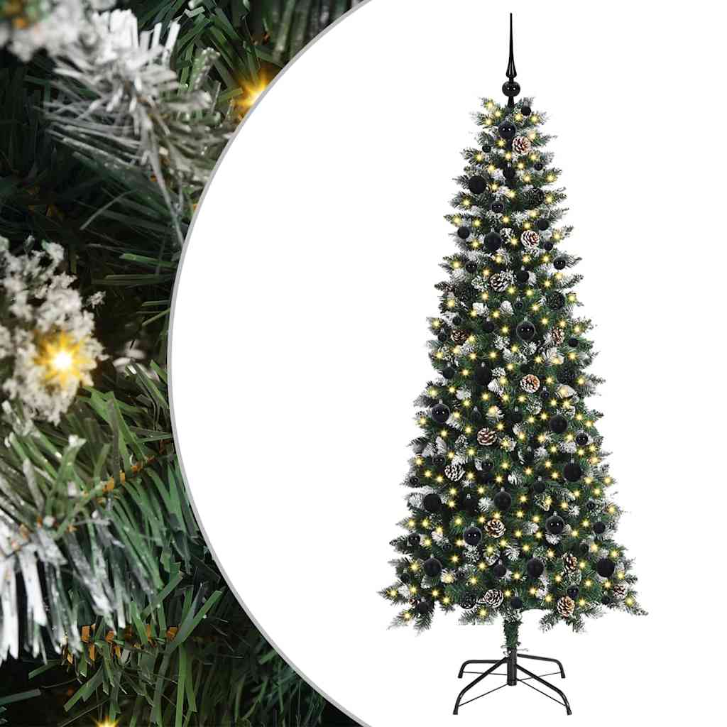 Kunstigt juletræ Grøn 180 cm PVC, plastik og stål