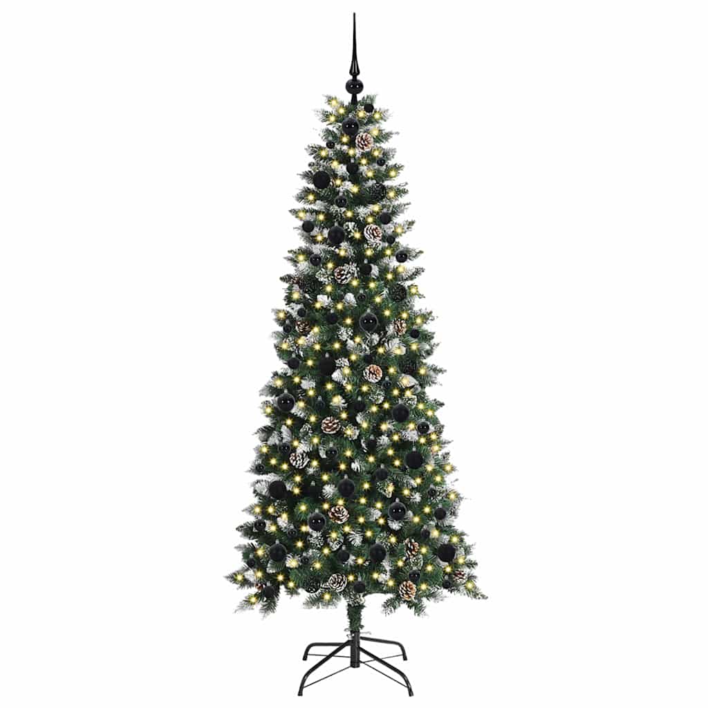 Kunstigt juletræ Grøn 180 cm PVC, plastik og stål