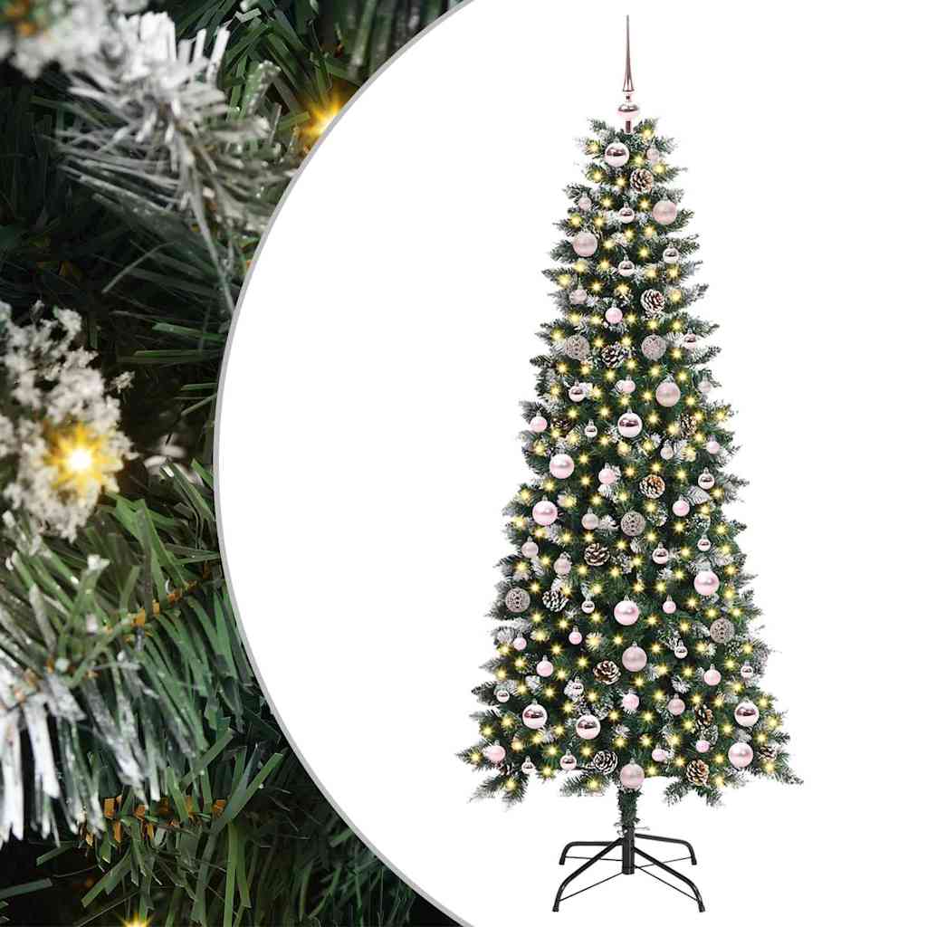 Kunstigt juletræ Grøn 180 cm PVC, plastik og stål