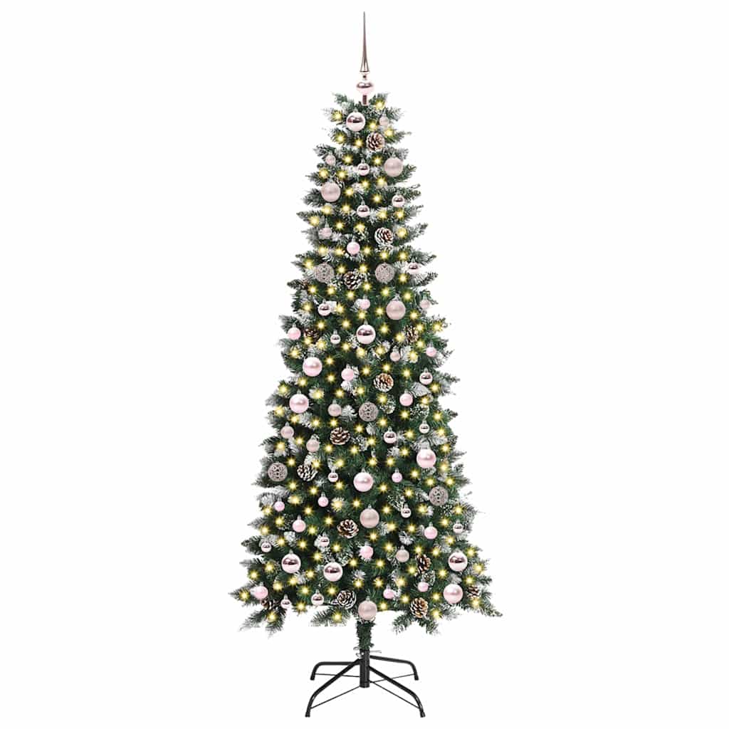 Kunstigt juletræ Grøn 180 cm PVC, plastik og stål