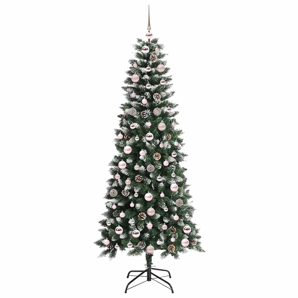 Kunstigt juletræ Grøn 180 cm PVC, plastik og stål