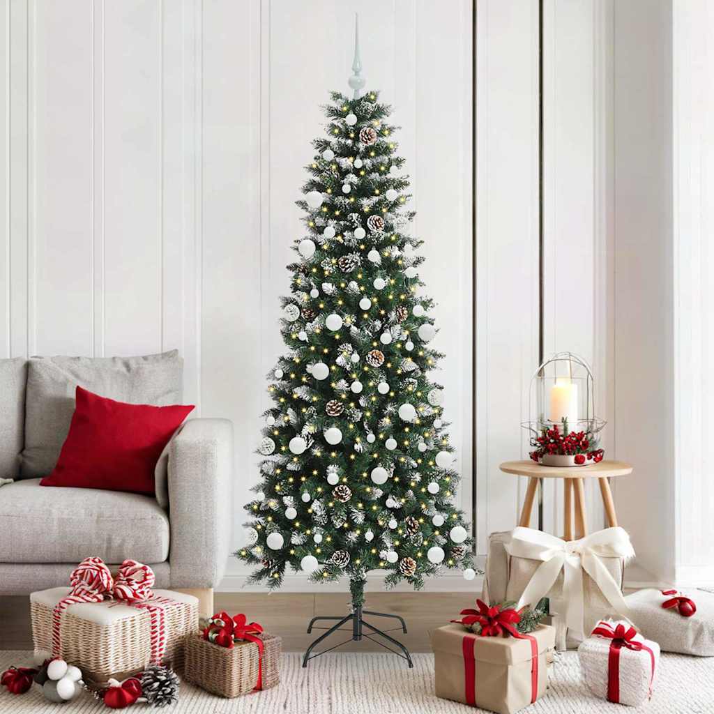 Kunstigt juletræ Grøn 180 cm PVC, plastik og stål
