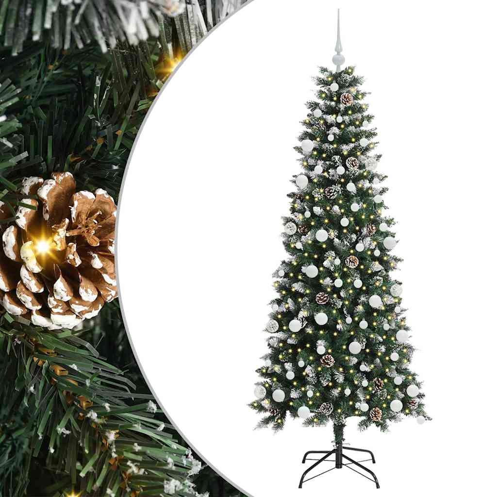 Kunstigt juletræ Grøn 180 cm PVC, plastik og stål