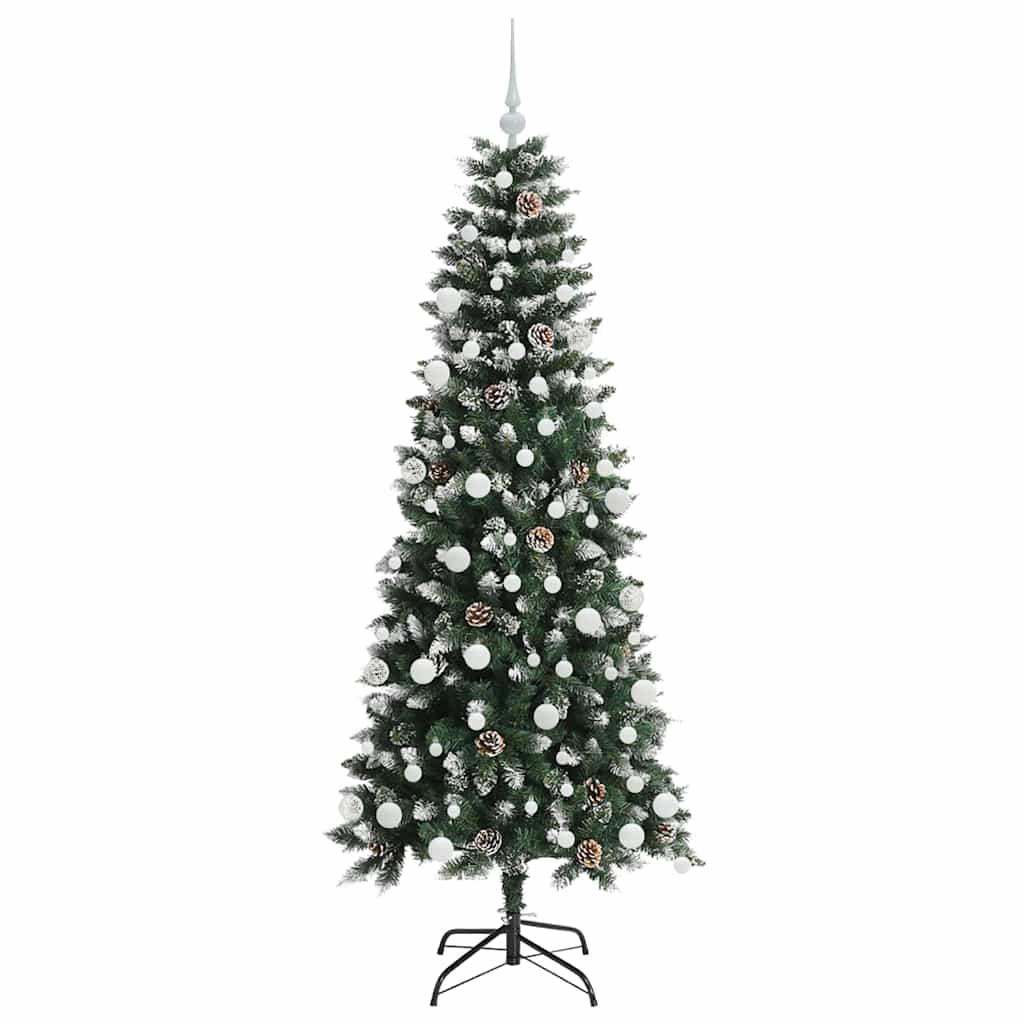 Kunstigt juletræ Grøn 180 cm PVC, plastik og stål