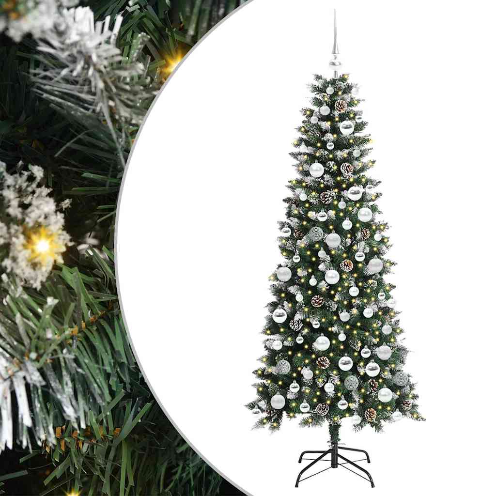 Kunstigt juletræ Grøn 180 cm PVC, plastik og stål