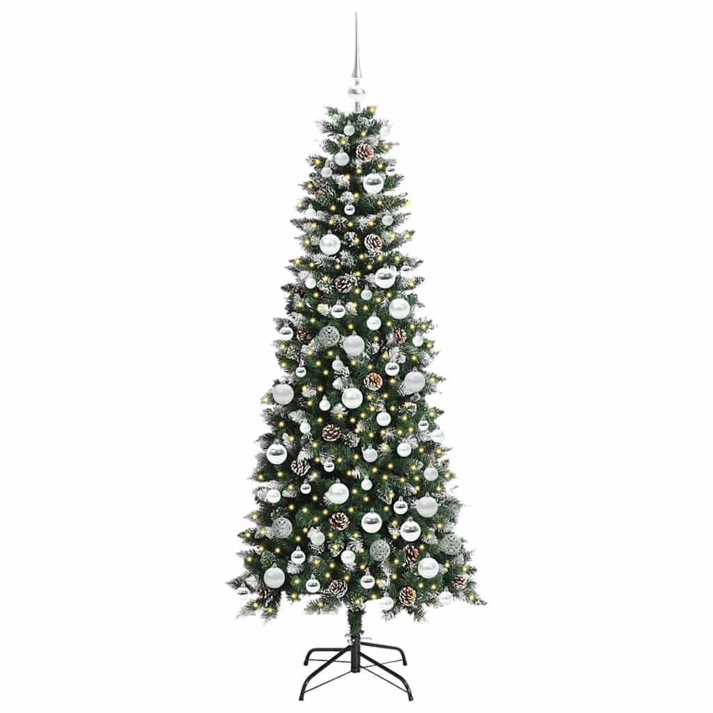 Kunstigt juletræ Grøn 180 cm PVC, plastik og stål