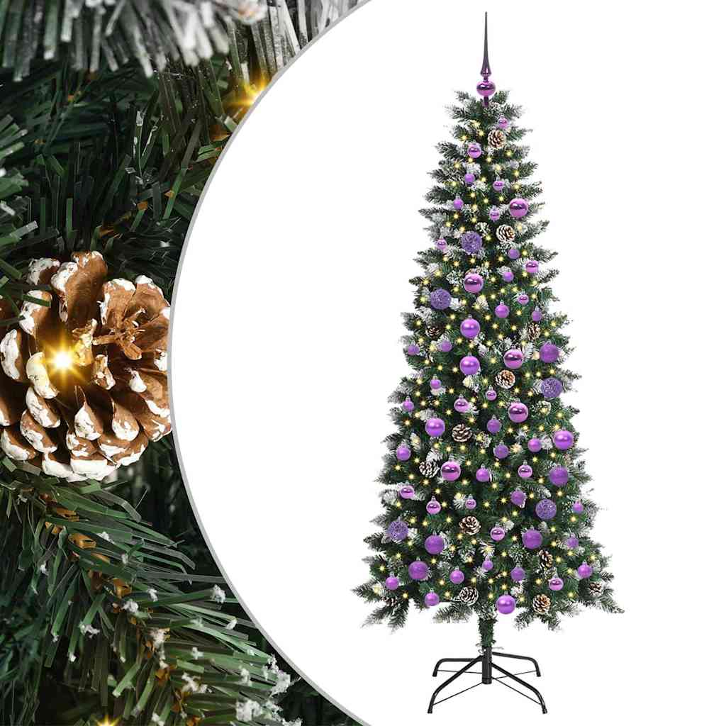 Kunstigt juletræ Grøn 180 cm PVC, plastik og stål