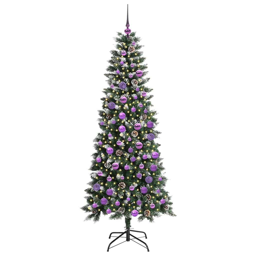 Kunstigt juletræ Grøn 180 cm PVC, plastik og stål