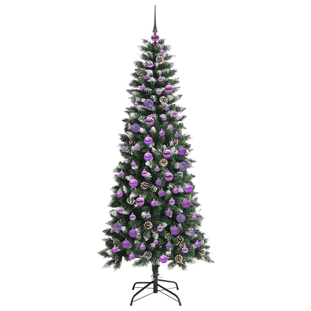Kunstigt juletræ Grøn 180 cm PVC, plastik og stål