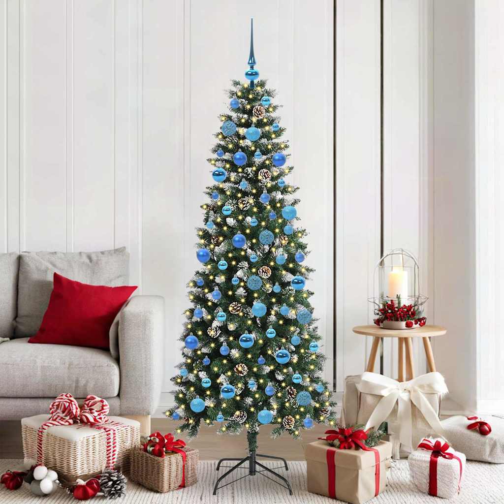 Kunstigt juletræ Grøn 180 cm PVC, plastik og stål