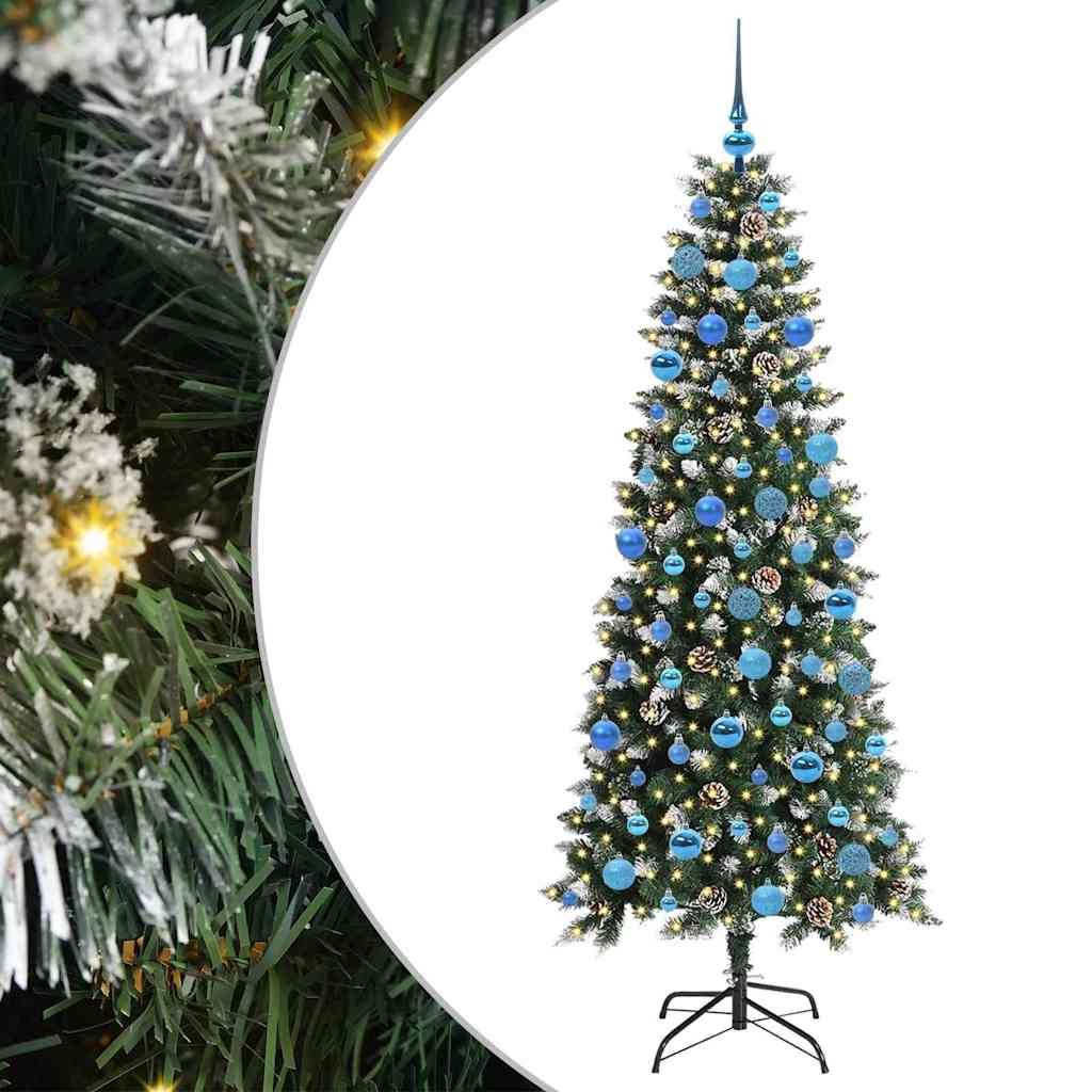 Kunstigt juletræ Grøn 180 cm PVC, plastik og stål