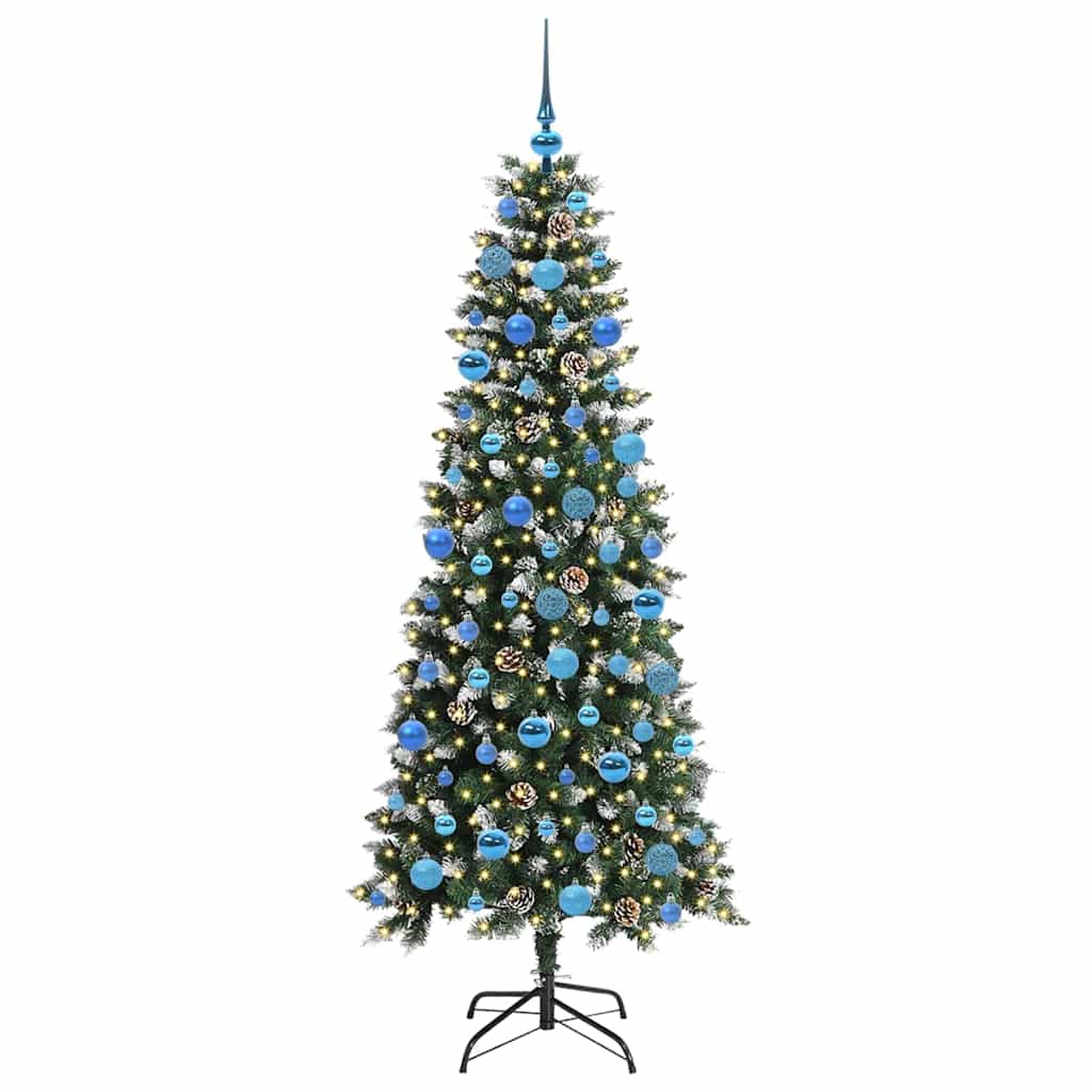Kunstigt juletræ Grøn 180 cm PVC, plastik og stål