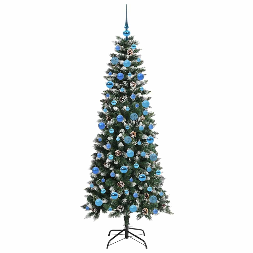 Kunstigt juletræ Grøn 180 cm PVC, plastik og stål