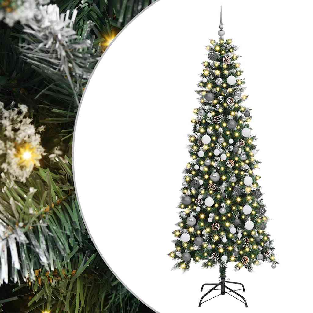 Kunstigt juletræ Grøn 210 cm PVC, plastik og stål