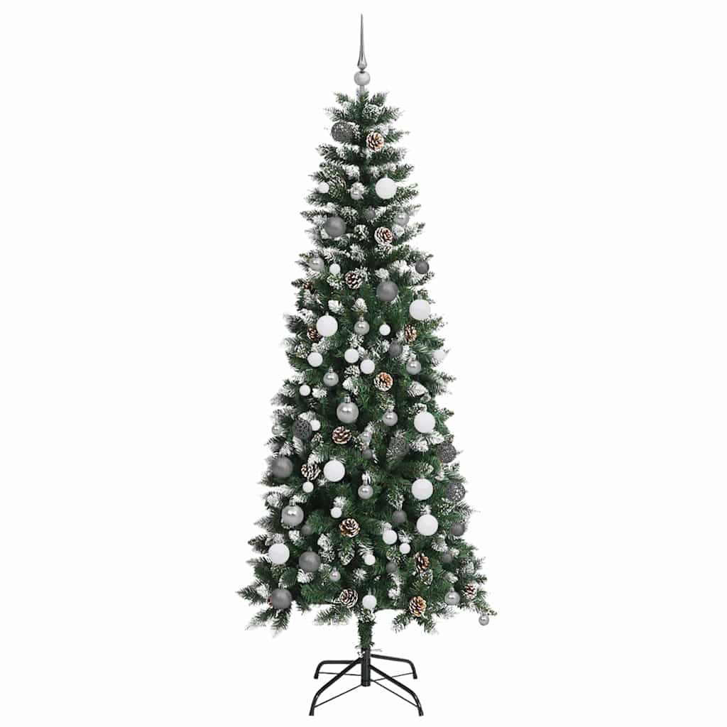 Kunstigt juletræ Grøn 210 cm PVC, plastik og stål