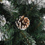 Kunstigt juletræ Grøn 210 cm PVC, plastik og stål
