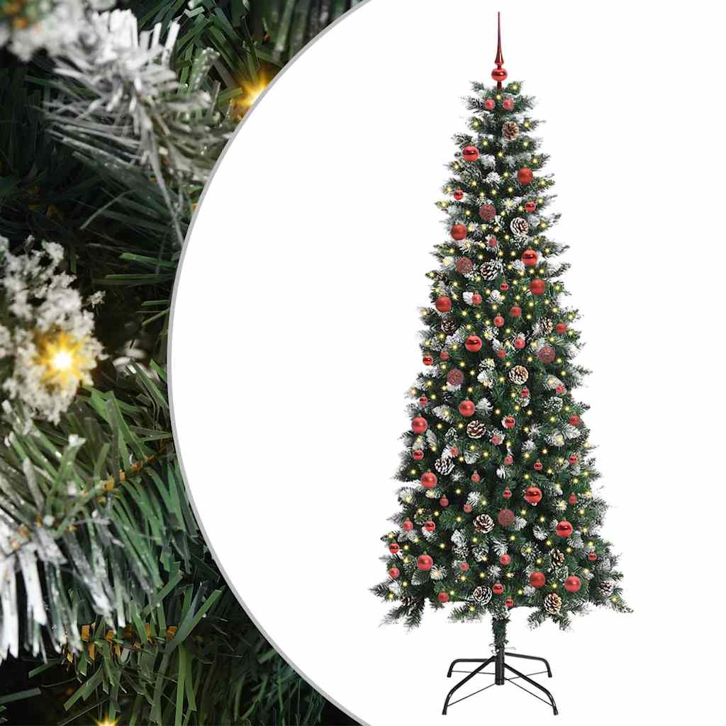 Kunstigt juletræ Grøn 210 cm PVC, plastik og stål