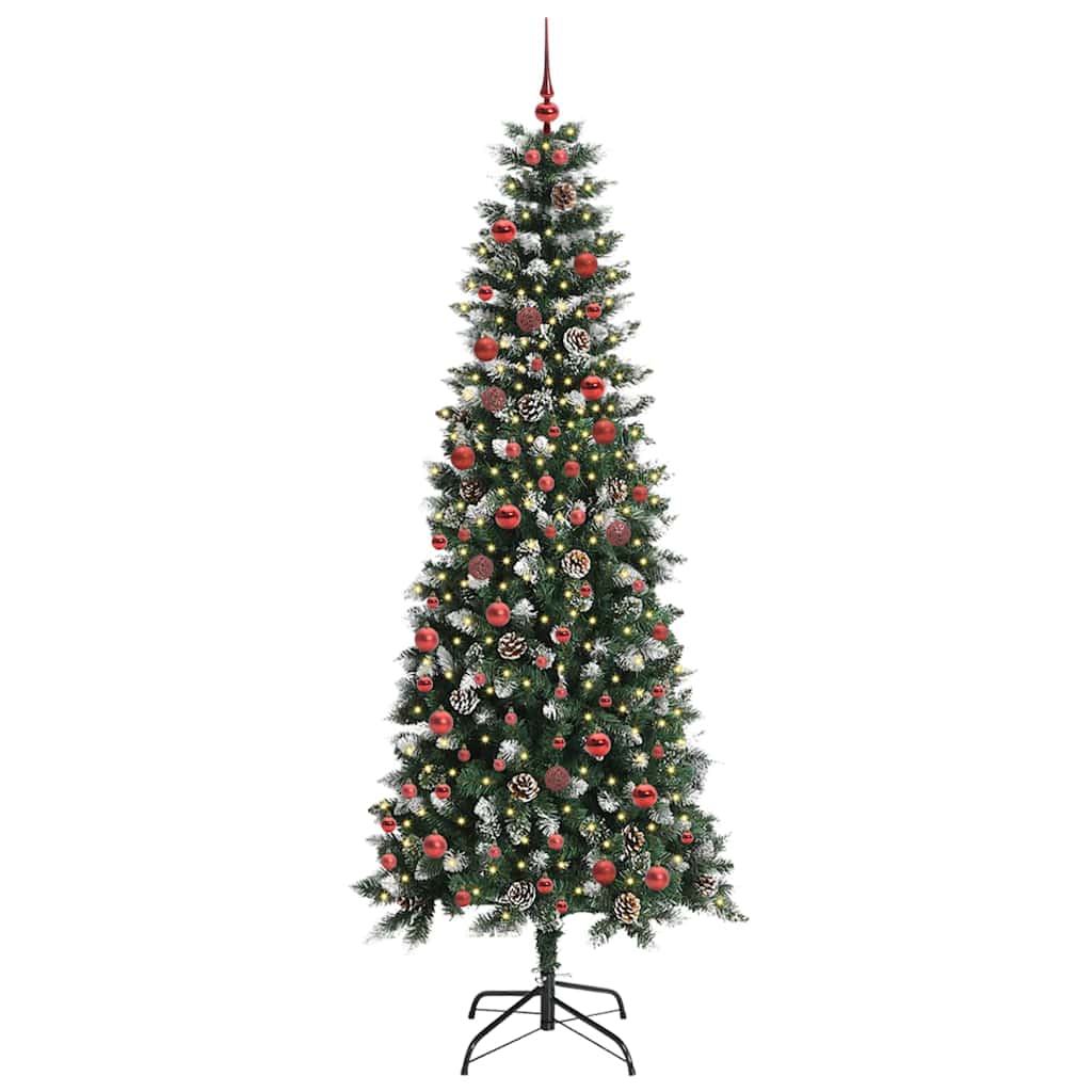Kunstigt juletræ Grøn 210 cm PVC, plastik og stål