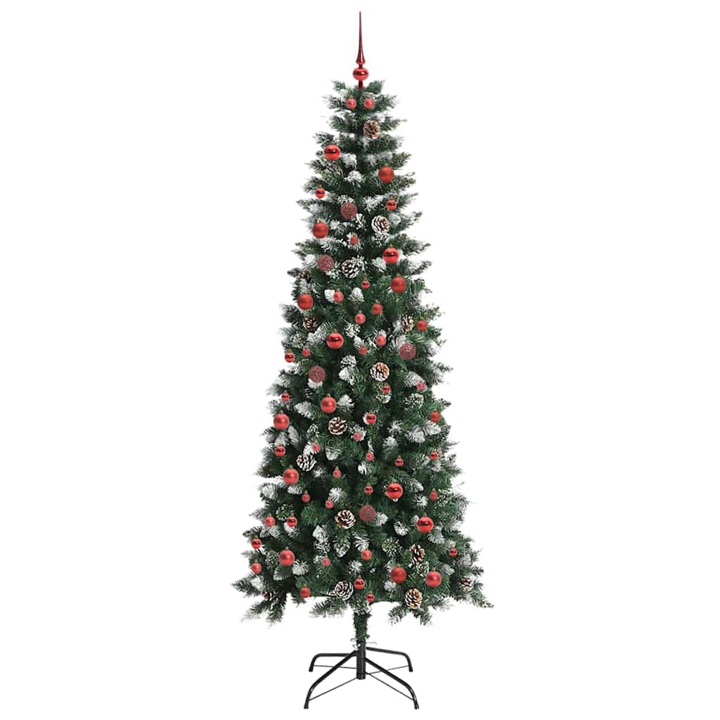 Kunstigt juletræ Grøn 210 cm PVC, plastik og stål