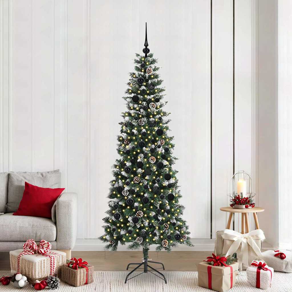 Kunstigt juletræ Grøn 210 cm PVC, plastik og stål